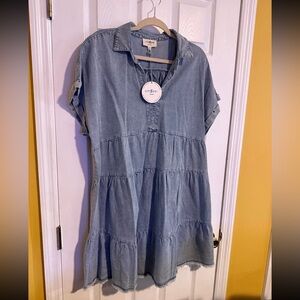 Umgee Women's Casual Denim Dress